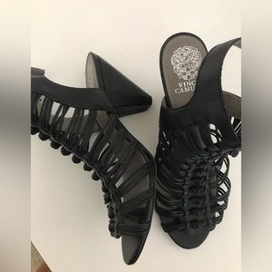 Vince Camuto Black Strapped Sandals size 8 1/2